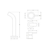 Wastafelkraan zwart - inbouw wastafelmengkraan - wandmontage