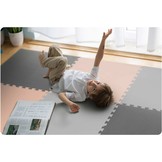 Speelmat baby - Foam puzzelmat - 180x180cm - grijs-perzik