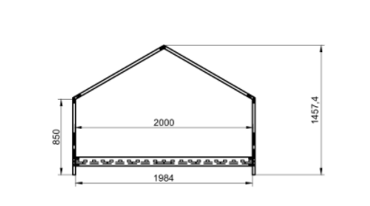 Huisbed kinderbed 90x200 cm massief hout wit met lattenbodem