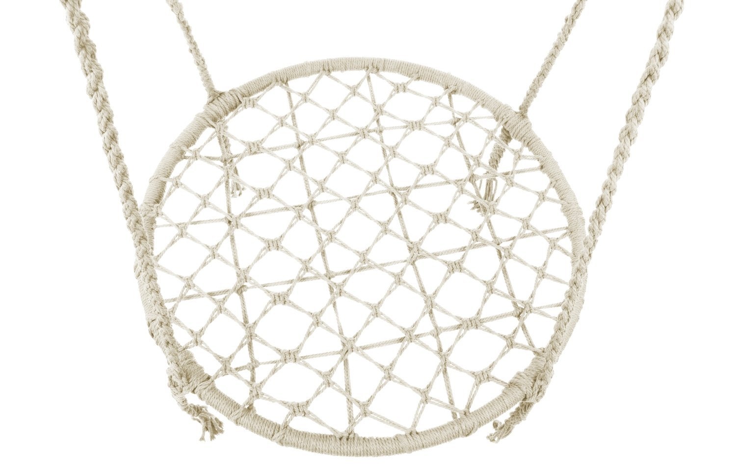 Nestschommel wit - 80 cm diameter - tot 150 kg - 100 cm touwen