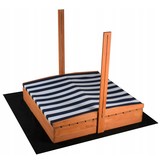 Zandbak met dak - speelgoed - en grondzeil - 120x120x120 cm