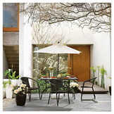 Tuintafel 140 x 80 cm - gehard glazen tafelblad