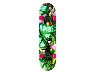 Skateboard - compleet - flamingo design - 78 cm - 7.87 inch