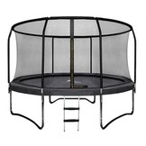 Trampoline - 244 cm - met net en ladder - tot 50 kg - zwart