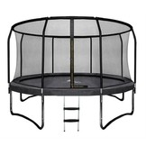 Trampoline - 305 cm - met net en ladder - tot 150 kg - zwart