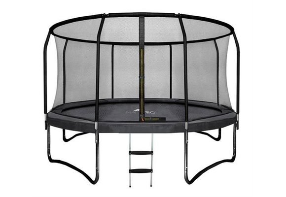 Trampoline - 305 cm - met net en ladder - tot 150 kg - zwart