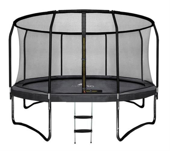 Trampoline - 366 cm - met net en ladder - tot 150 kg - zwart