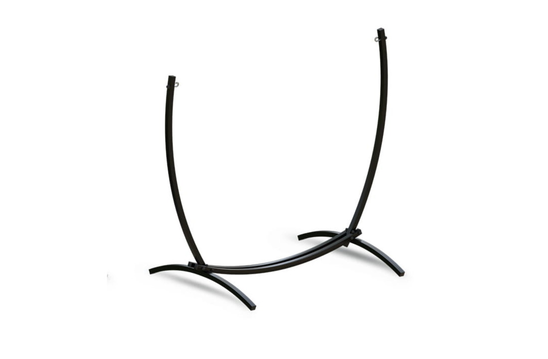 ik heb dorst bedelaar Kreunt Hangmat & hangstoel standaard - 2in1 opvouwbaar – zwart frame -  Vikingchoice.nl