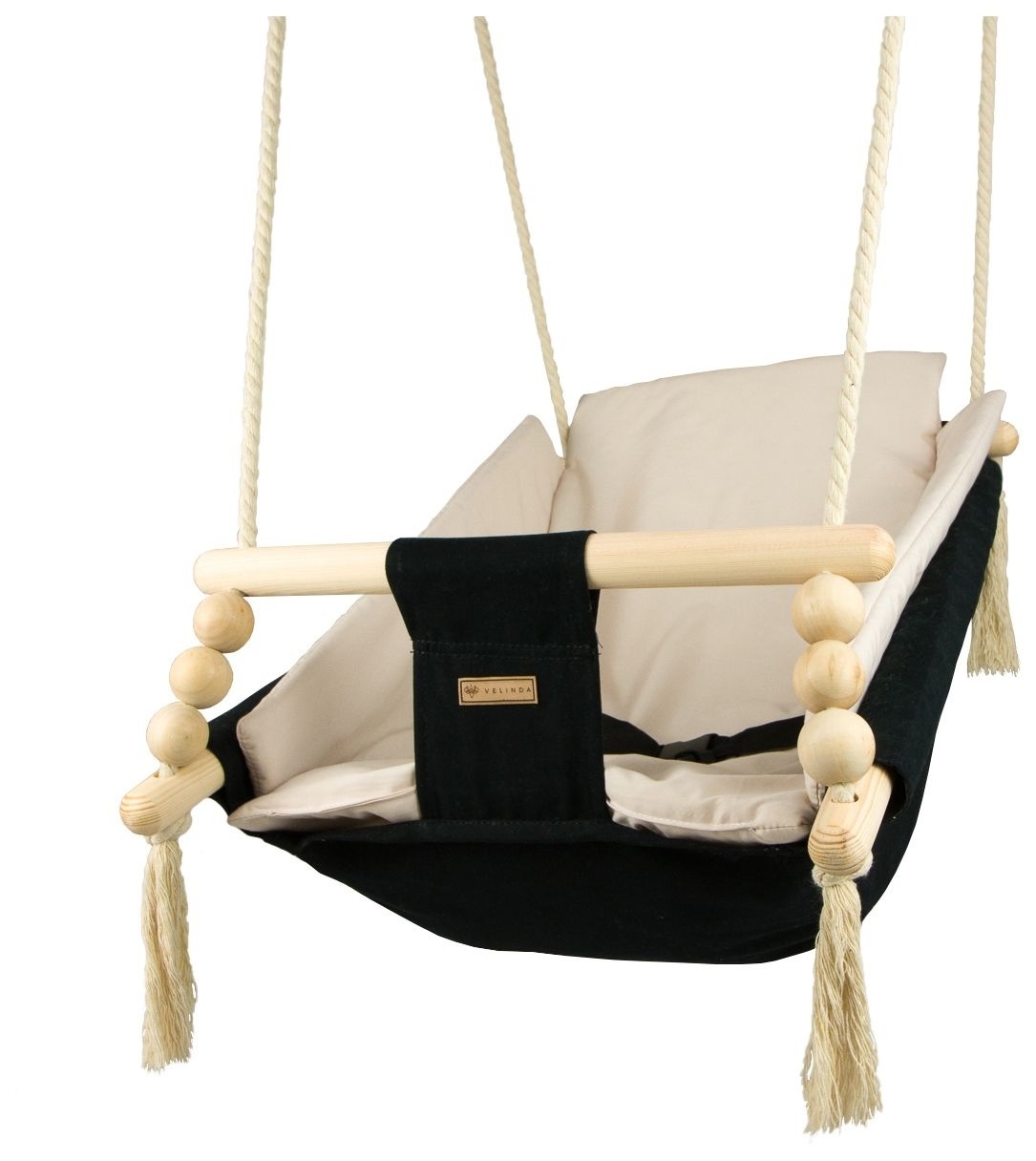 Baby schommelstoel - max. 20 kg - zwart & crème