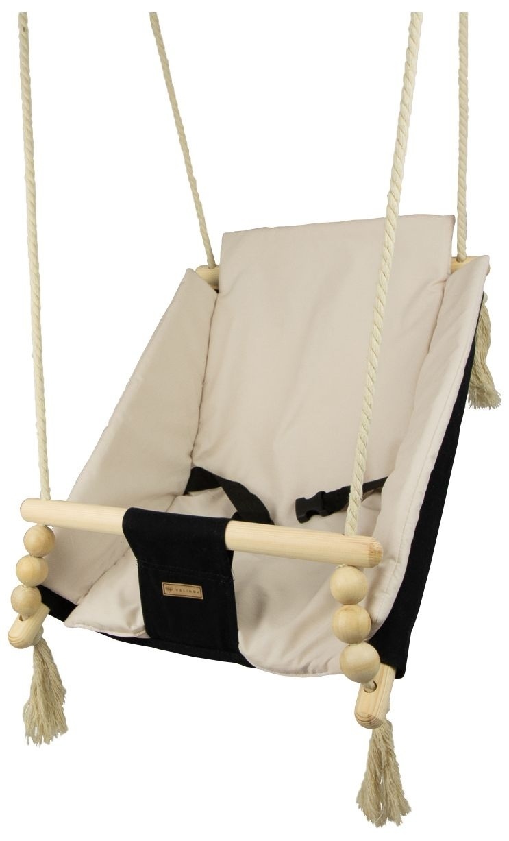 Baby schommelstoel - max. 20 kg - zwart & crème