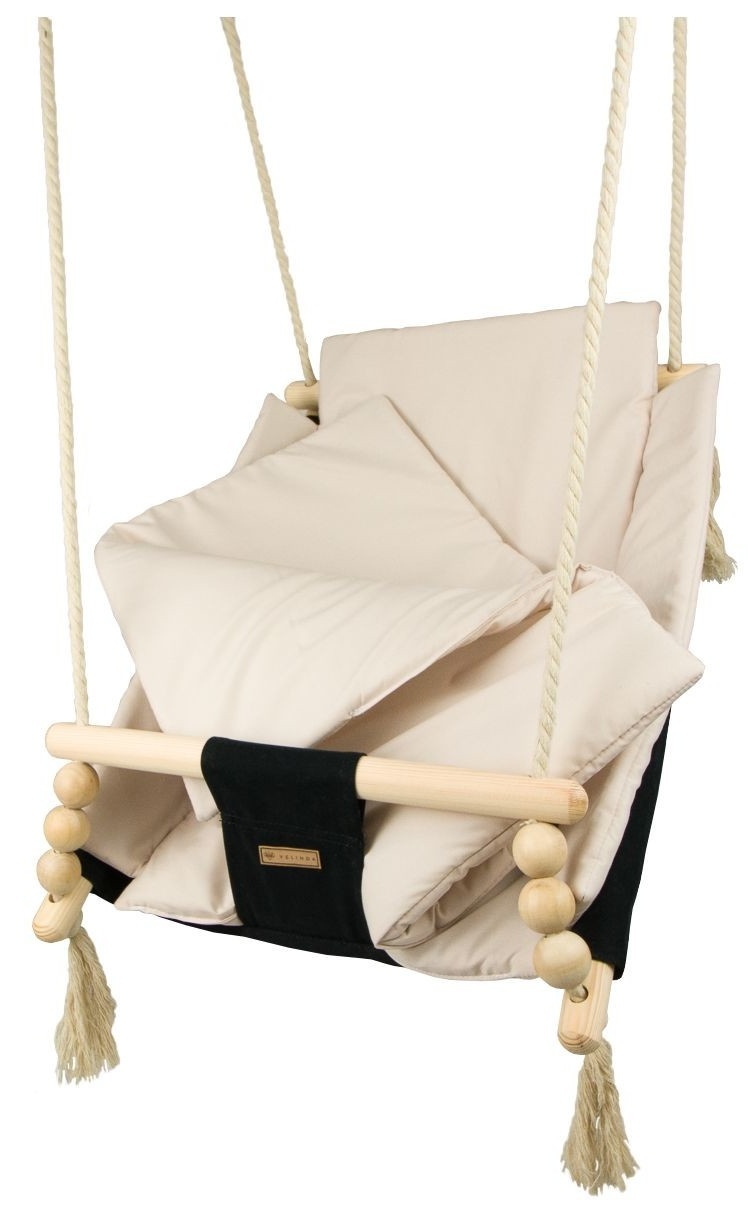 Baby schommelstoel - max. 20 kg - zwart & crème