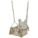 Baby schommelstoel - baby swing - met oren - max. 20 kg - creme & diamanten