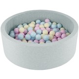 Ballenbak - 150 ballen - rond - 90x30 cm ballenbad - roze, blauw, gele (pastel) ballen