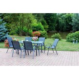 Tuinstoel - terrasstoel - 74 x 54 x 93,5 cm - grijs