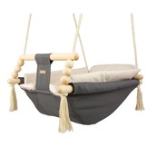 Babywiegschommel - max. 20 kg - grijs en beige
