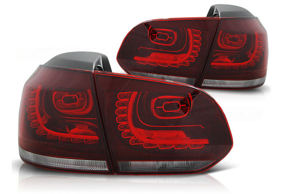 Achterlichten geschikt voor VW GOLF 6 10 08-12 ROOD HELDER LED
