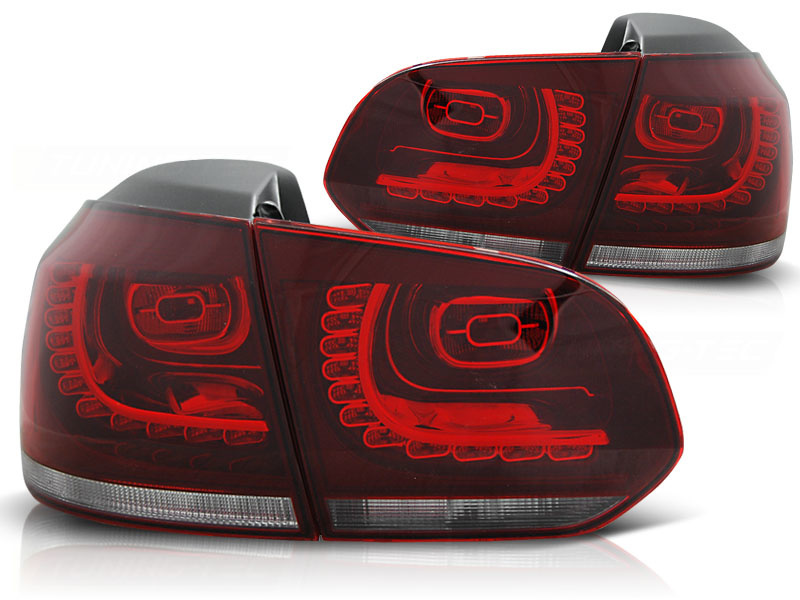 Achterlichten VW GOLF 6 10 08-12 ROOD HELDER LED
