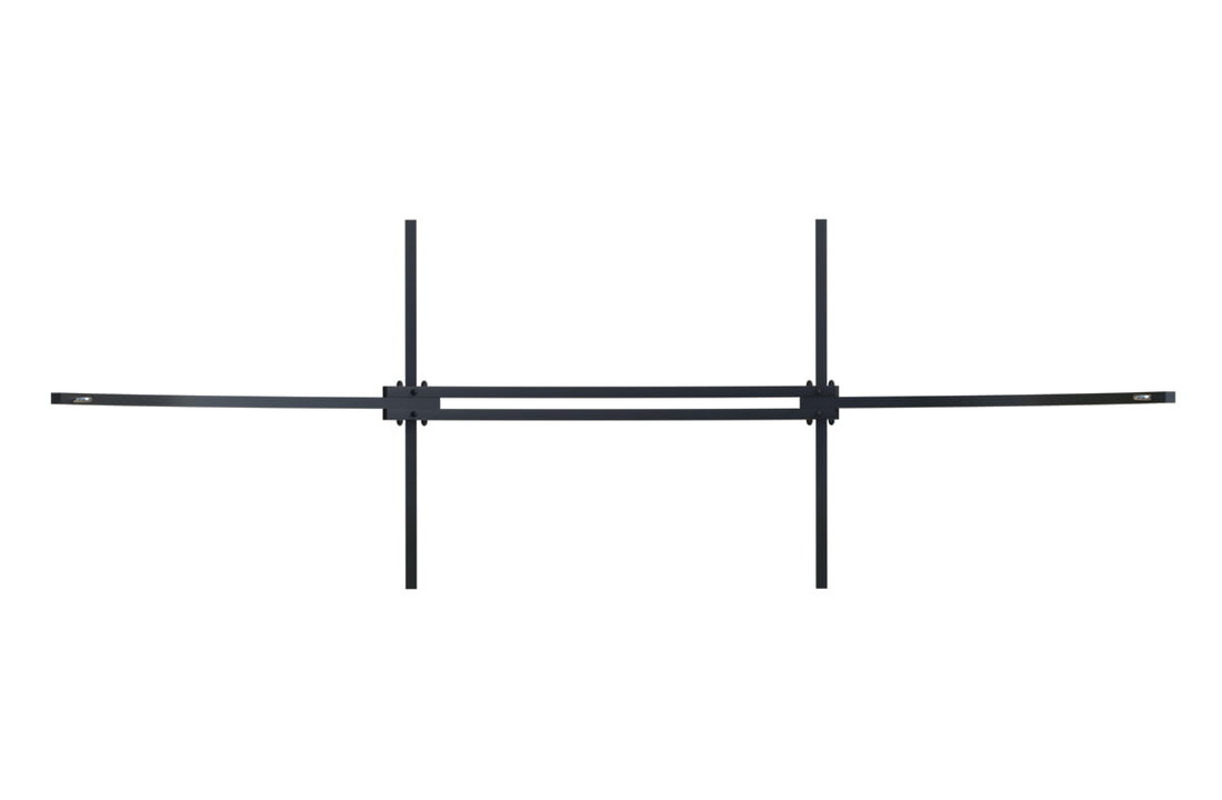 Frame voor grote hangmat 300 x 130 cm – zwart metaal - tot 220 kg