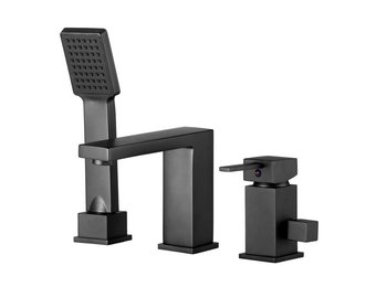 Baddouchemengkraan zwart 3-gats messing