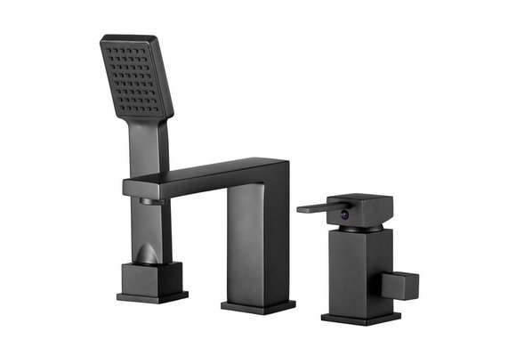 Baddouchemengkraan zwart 3-gats messing