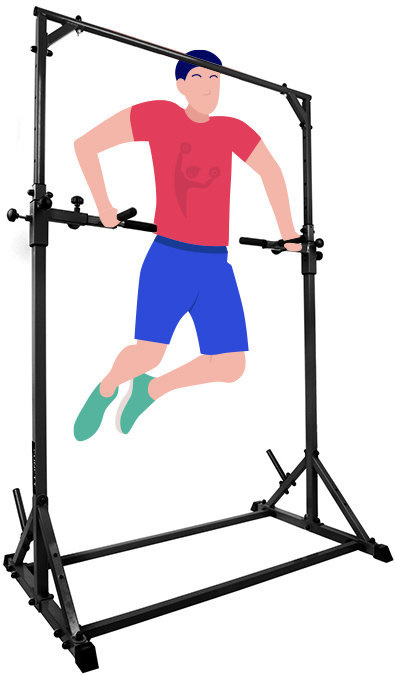 Pull up bar - Dip station - Krachtstation - 129x84x232 cm