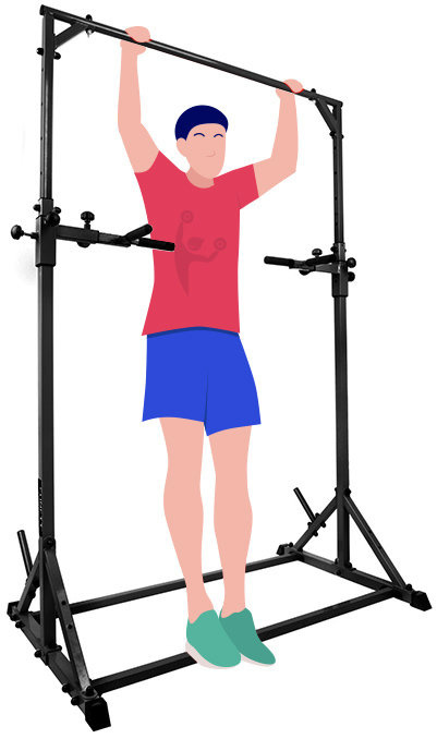 Pull up bar - Dip station - Krachtstation - 129x84x232 cm