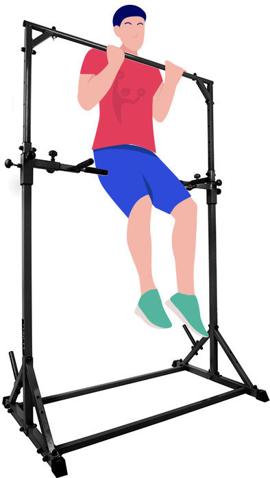 Pull up bar - Dip station - Krachtstation - 129x84x232 cm