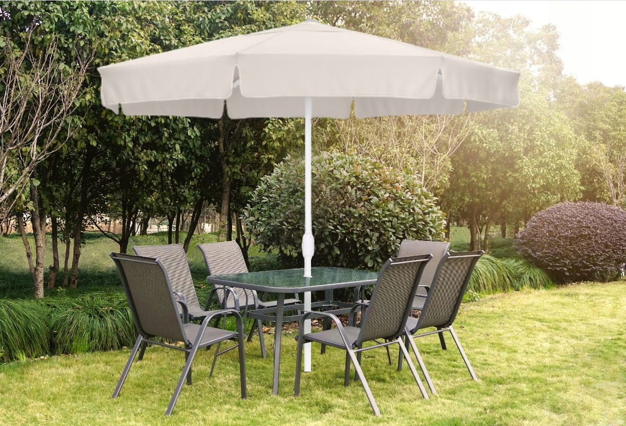 Tuinparasol XL 300 cm – Crème – Opvouwbaar