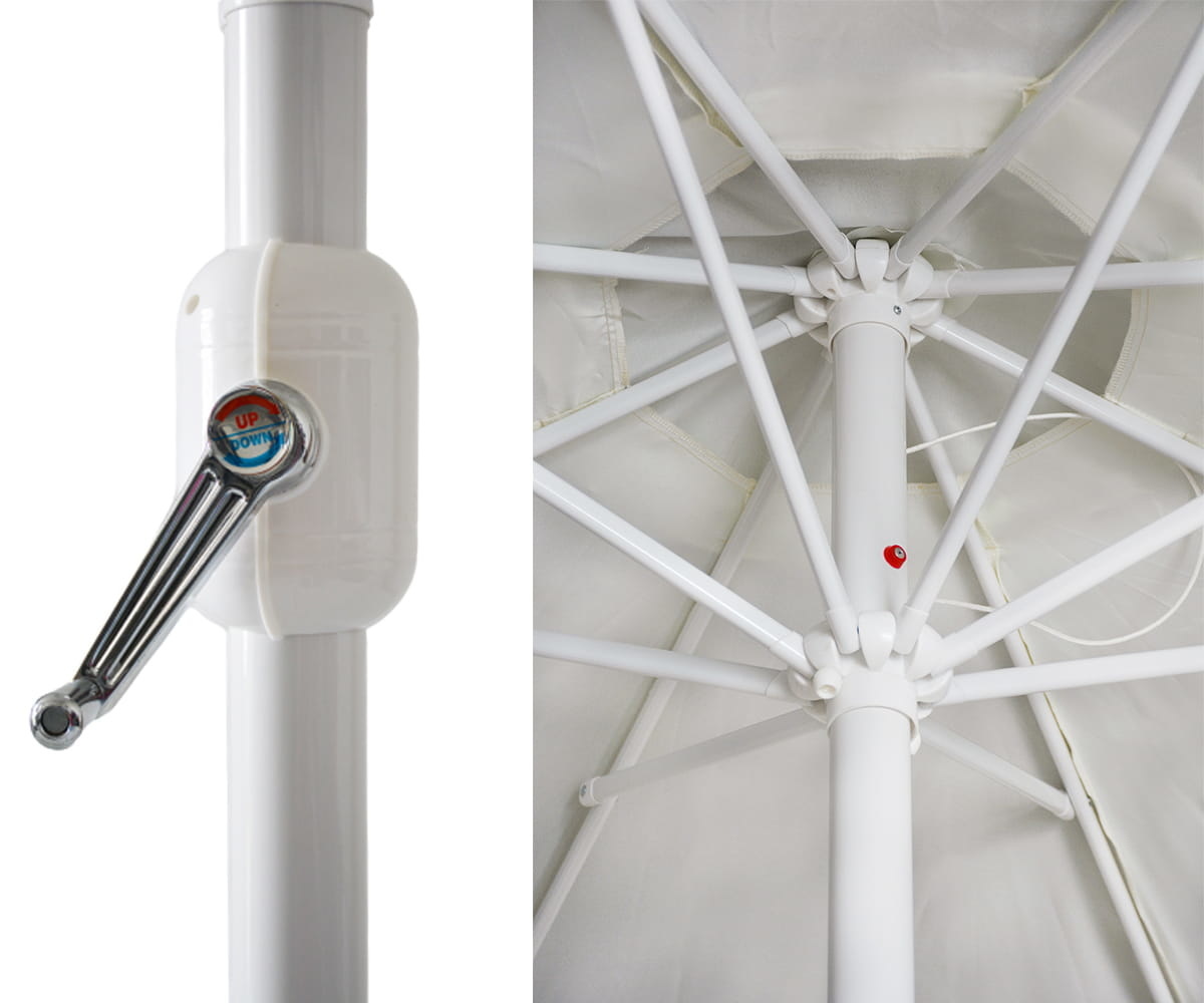 Tuinparasol XL 300 cm – Crème – Opvouwbaar