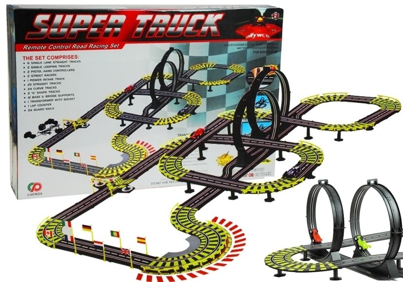 12-Meter Dubbelspårs Formel 1-racerbana med bilar för barn