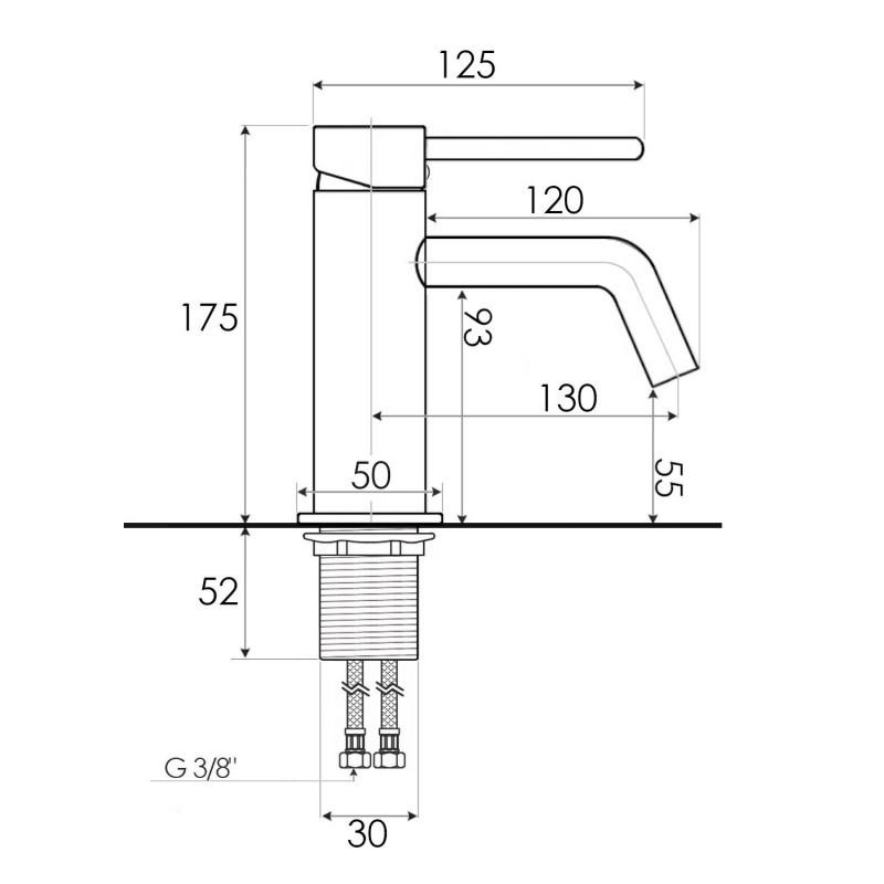 Badkamer wastafel kraan staande zwarte kraan