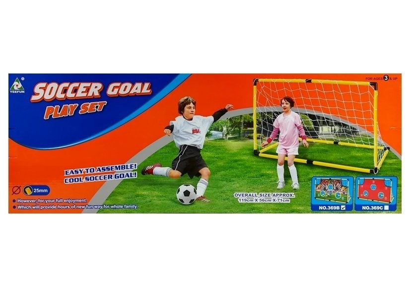 Voetbaldoel richtmat - PVC - 119 x 56 x 71 cm
