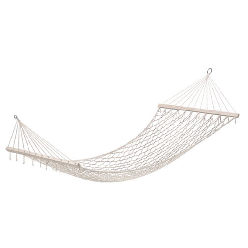 Hangmat - 260 x 80 cm - gevlochten touw – Crème