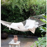 Hangmat - 260 x 80 cm - gevlochten touw – Crème