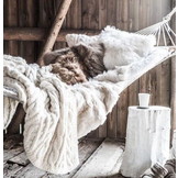 Hangmat - 260 x 80 cm - gevlochten touw – Crème