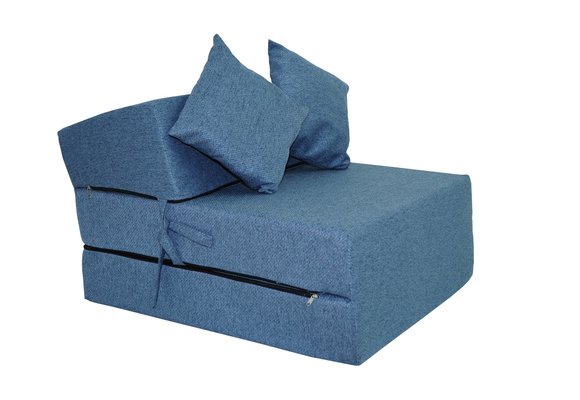 Opvouwbaar matras - logeermatras - gerecycled plastic - blauw
