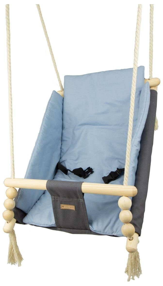 Babyschommel - max. 20 kg - grijs, lichtblauw