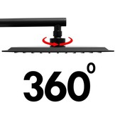 Regendouche douchekop - 25 x 25 cm - zwart