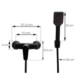 Douchemengkraan voor cabine - wandmontage zwarte douche