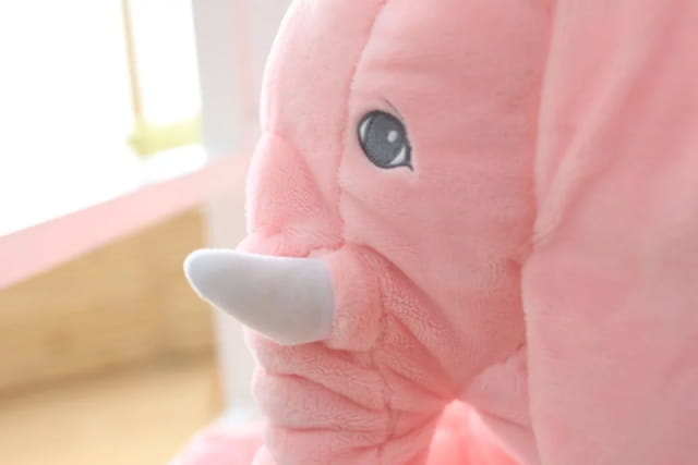 Grote knuffel olifant - pluche knuffel kussen - roze