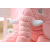 Grote knuffel olifant - pluche knuffel kussen - roze