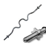 Halterstang - curlstang - met nek vorm - 120 cm - 28 mm