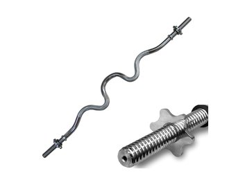 Halterstang - curlstang - met nek vorm - 120 cm - 28 mm