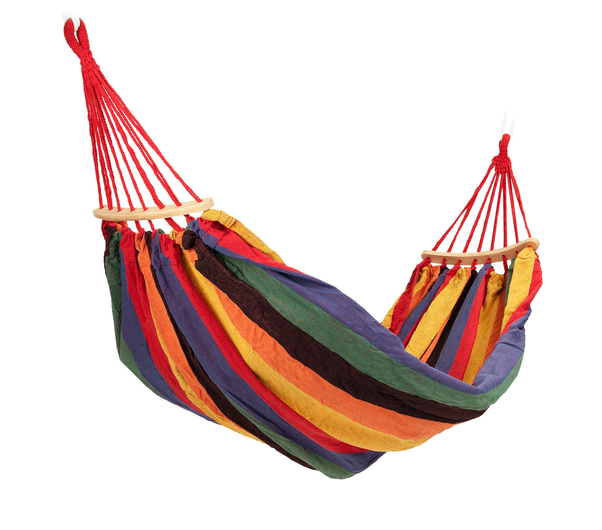 Hangmat 224 x 150 cm – katoen – multi kleur - hoes