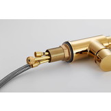 Keukenkraan goud - met uitrekbare kop tot 82 cm