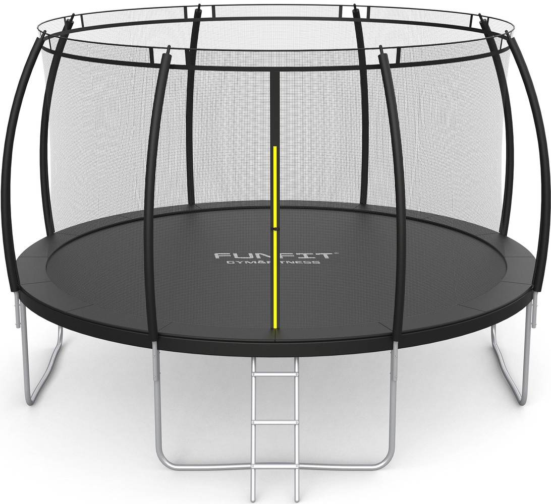 Trampoline met net - 374 cm - 12 FT - zwart - tot 150 kg