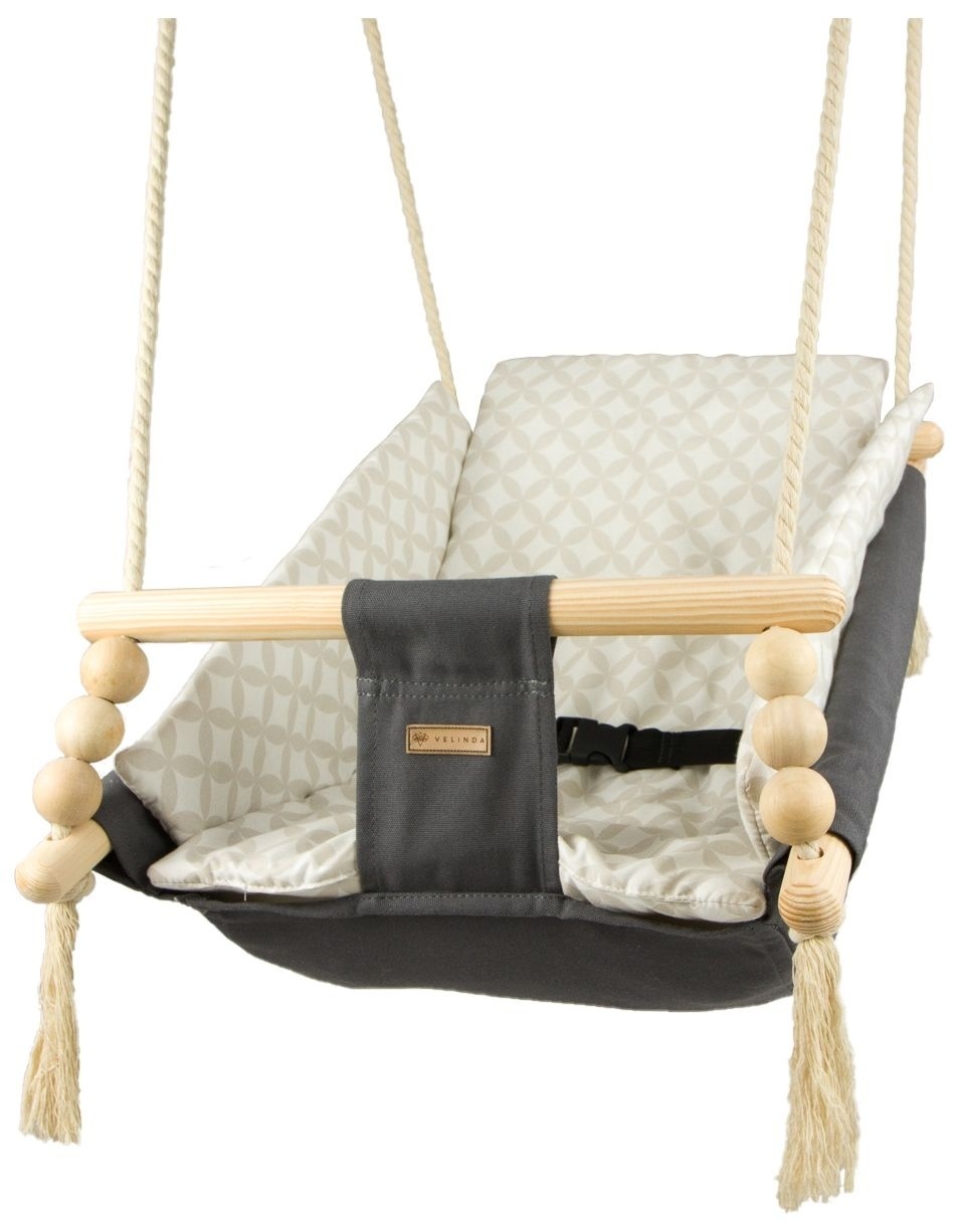 Babywiegschommel - max. 20 kg - grijze, crème diamanten