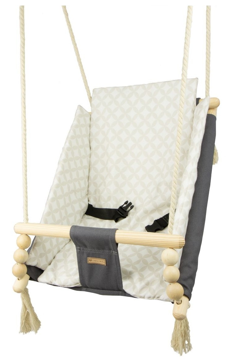 Babywiegschommel - max. 20 kg - grijze, crème diamanten