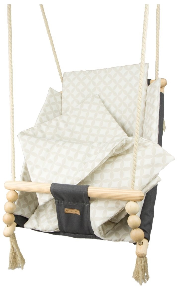Babywiegschommel - max. 20 kg - grijze, crème diamanten