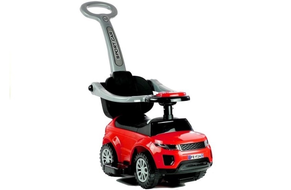Kinder loopwagen - met duwstang - rood